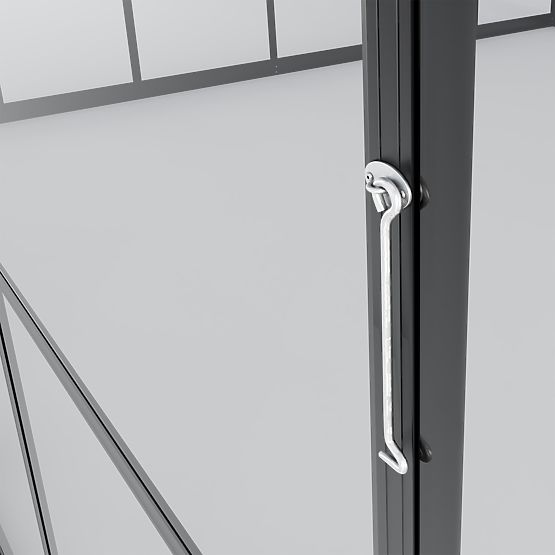 Vrtna oranžerija ProGlass Gazebo Large z osnovo 17,8 m² kaljeno steklo 4 mm, aluminij, črna