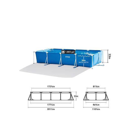 Vrtni bazen s okvirjem 450x220x84 7127L INTEX 28273