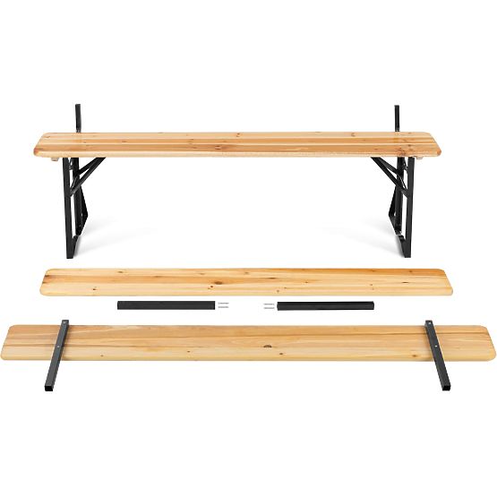 Vrtni komplet jekleno-leseni PORTER 170 cm miza + 2 klopi
