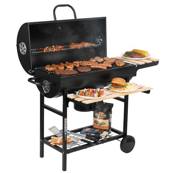 Vrtni kotni žar 2 rešetki pepelnik BAREL WOOD