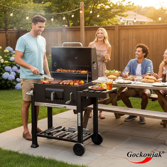 Vrtni kotni žar VULCAN z litoželezno rešetko