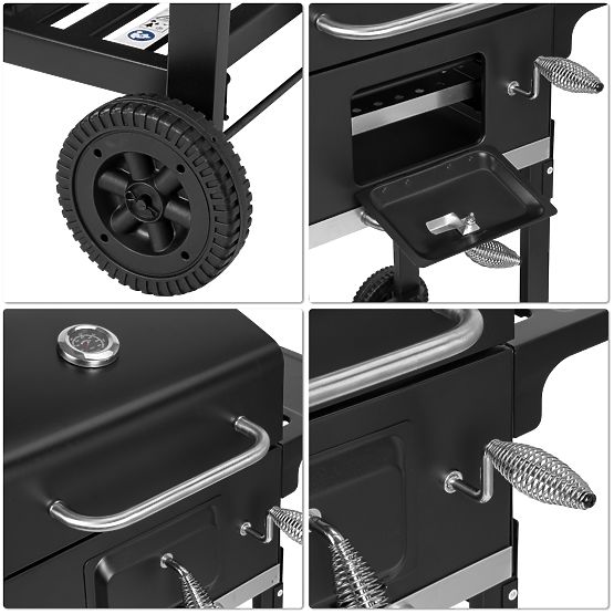 Vrtni kotni žar z litoželezno rešetko FERRO