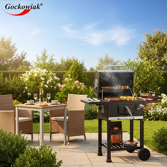 Vrtni kotni žar z litoželezno rešetko FERRO