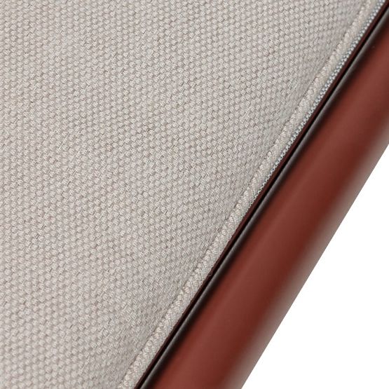 Vrtni ležalnik Amarello nastavljiv, aluminijast, svetlo bež/bordo rjav