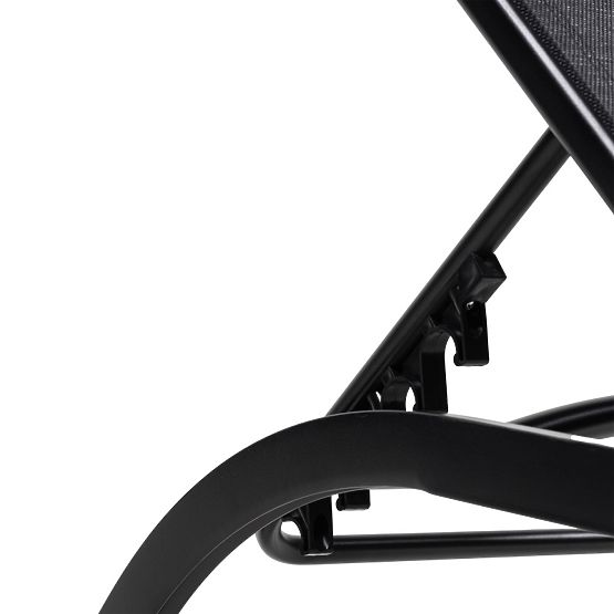 Vrtni ležalnik Sandy nastavljiv, črn/grafit