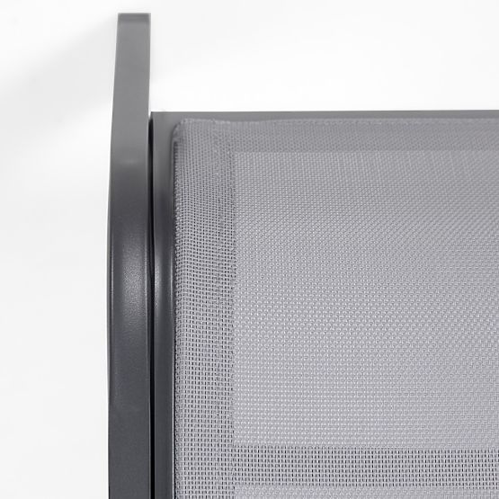 Vrtni ležalnik Sandy nastavljiv, siv/temno siv