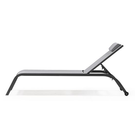 Vrtni ležalnik Sandy nastavljiv, siv/temno siv