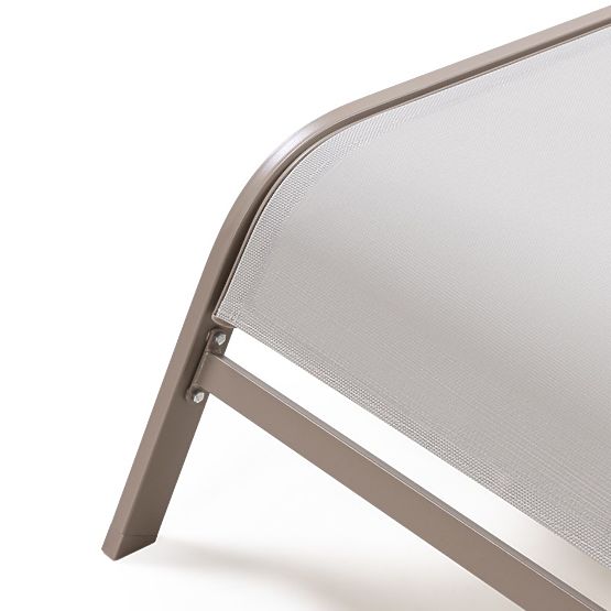 Vrtni ležalnik Sandy nastavljiv, svetlo siv/bež