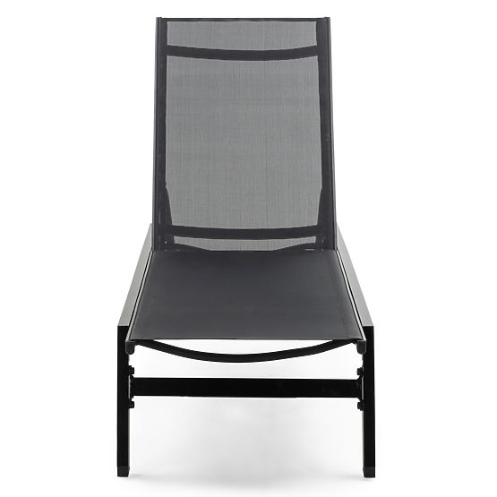 Vrtni ležalnik Shelly nastavljiv, aluminijast, grafitni