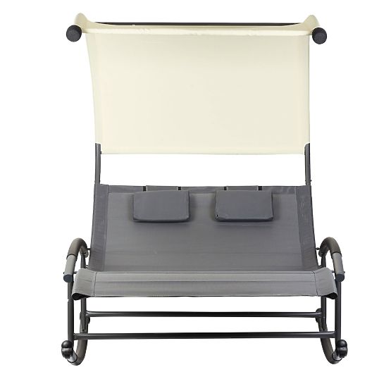 Vrtni ležalnik z baldahinom gugalnica