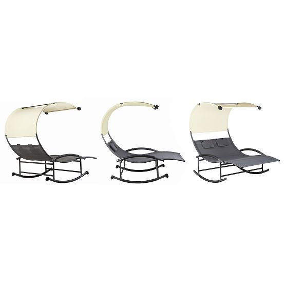 Vrtni ležalnik z baldahinom gugalnica