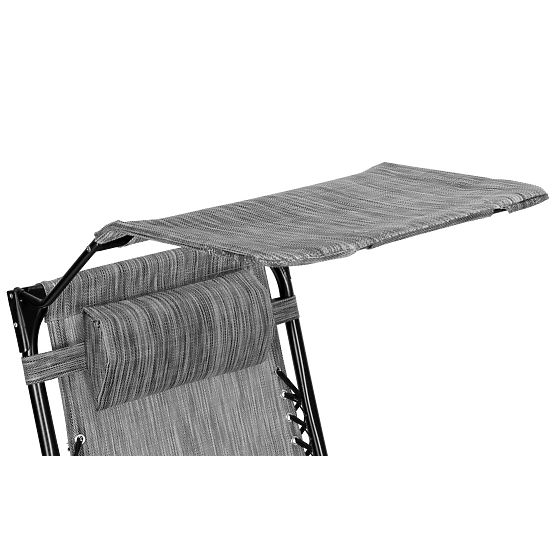 Vrtni ležalnik z nastavljivim naslonjalom in premično streho Modernhome - siv