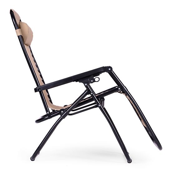 Vrtni ležalnik z nastavljivim naslonjalom ZERO GRAVITY ModernHome - bež