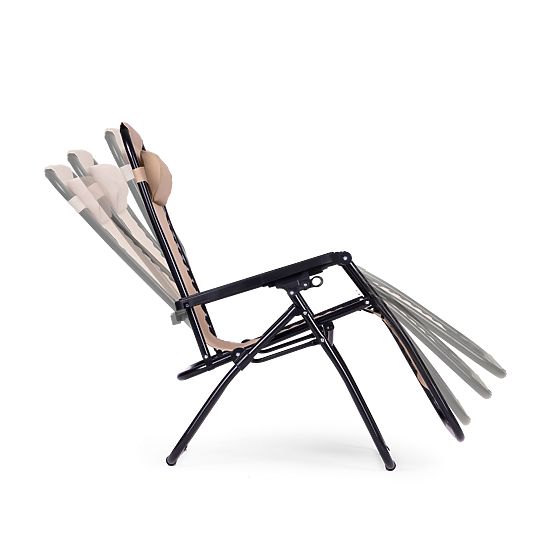 Vrtni ležalnik z nastavljivim naslonjalom ZERO GRAVITY ModernHome - bež