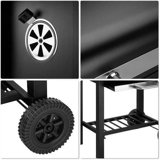 Vrtni ogleni žar CARBON črn