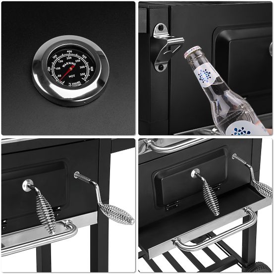 Vrtni ogleni žar CARBON črn