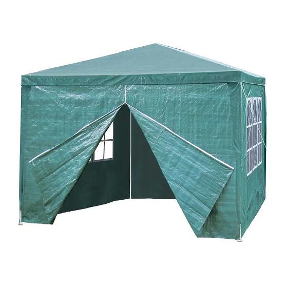 Vrtni paviljon 3x3 m 4 stene zelene barve MultiGarden