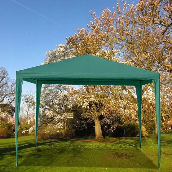 Vrtni paviljon 3x3 m 4 stene zelene barve MultiGarden