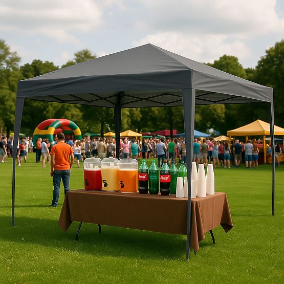 Vrtni paviljon 3x3 m samodejno zložljiva streha za vrt na terasi MultiGarden