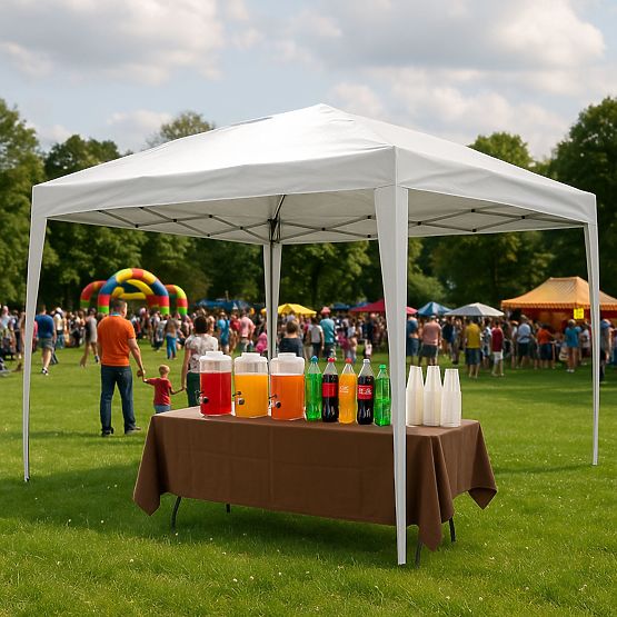 Vrtni paviljonski šotor 3x3 m z avtomatsko zložljivo streho za vrt na teraso MultiGarden