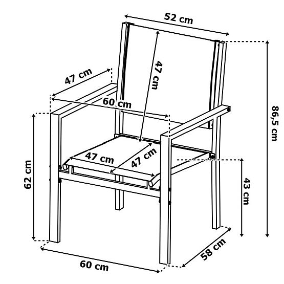 Vrtni pohištveni set GRACIOSA BLACK
