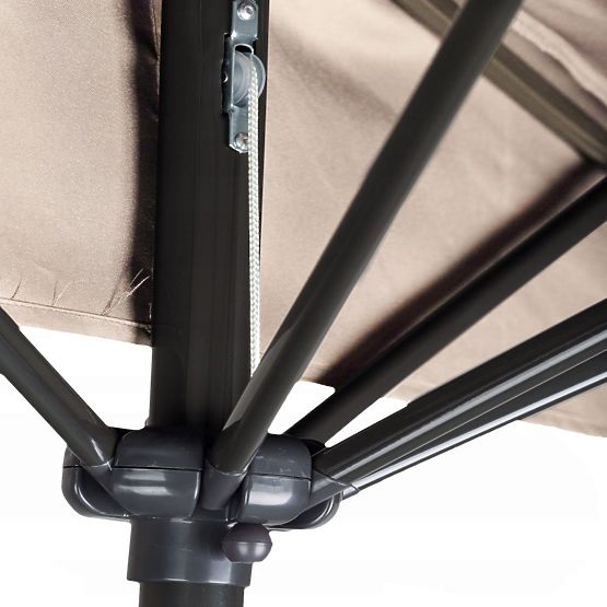 Vrtni pol-parasol za teraso 2,7m bež