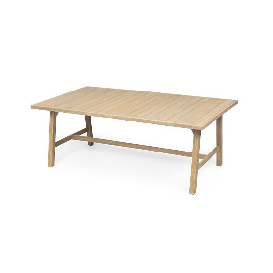 Vrtni set Castello, raztegljiva miza 200-295 cm + 6 stolov s pletenjem, akacijev les FSC