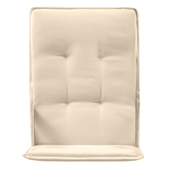 Vrtni set Familis miza 160 cm + 4 stoli s nastavljivimi naslonjali in krem blazinami, les