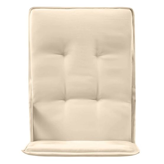 Vrtni set Familis miza 160 cm + 6 stolov z nastavljivimi naslonjali in krem blazinami, les