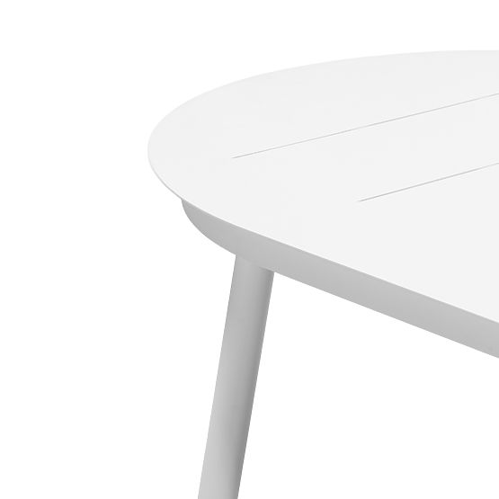 Vrtni set Marinelli, raztegljiva miza 230-300 cm + 4 stoli, aluminij, bela