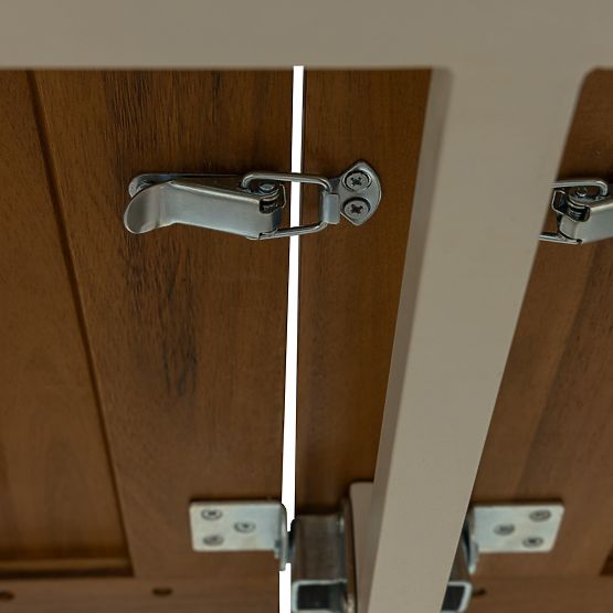 Vrtni set Porticato, raztegljiva miza 211-300 cm + 12 stolov, akacijev les FSC, videz tika