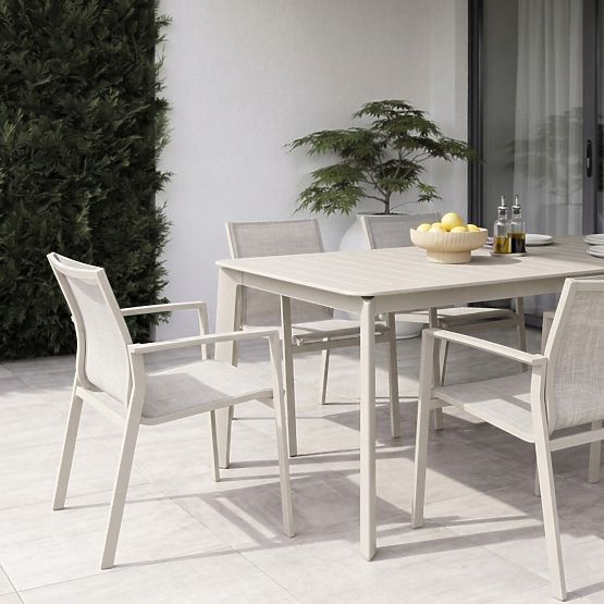 Vrtni stol Canelli aluminijast, svetlo bež