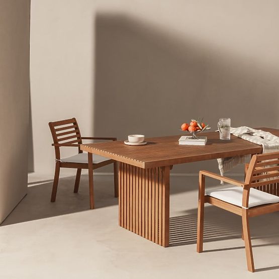 Vrtni stol Familis ll evkaliptov les FSC, videz tika, bež