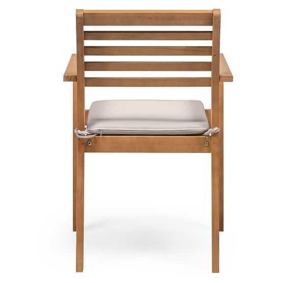 Vrtni stol Familis ll evkaliptov les FSC, videz tika, svetlo siva