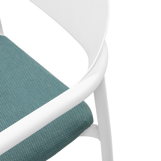 Vrtni stol Marinelli, aluminijast, bel/zelen