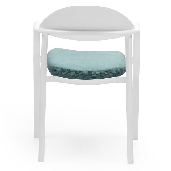 Vrtni stol Marinelli, aluminijast, bel/zelen