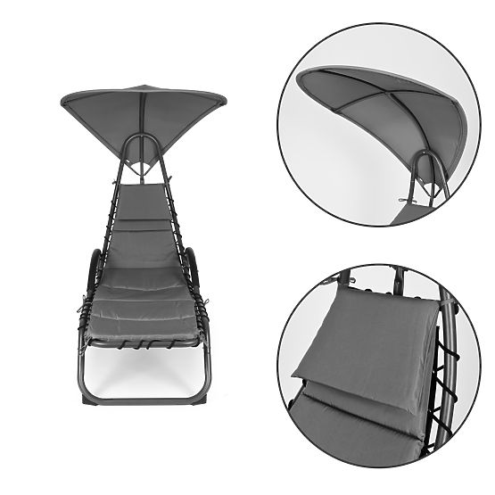 Vrtno ležalnik z veliko ovalno streho ModernHome