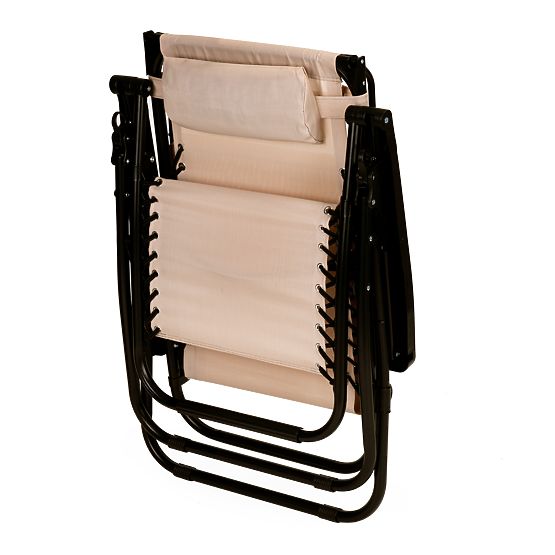 Vrtno plažno ležalnik z nastavljivim naslonjalom in premično streho Modernhome - bež