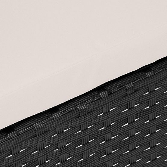 Vrtno pohištvo iz tehnoratana set 4v1 MAGNOLIA črna bež blazine