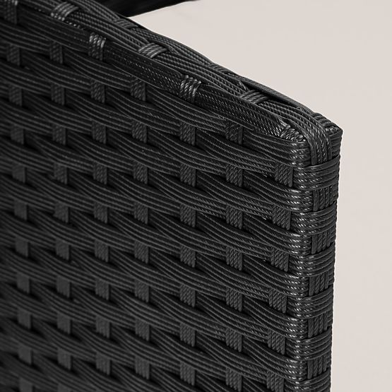 Vrtno pohištvo iz tehnoratana set 4v1 MAGNOLIA črna bež blazine