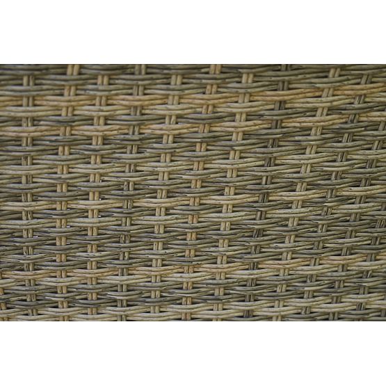 Vrtno pohištvo iz tehnoratana (velika 3-sedežna zofa + 2 fotelja + miza) LARGO Siva mešanica