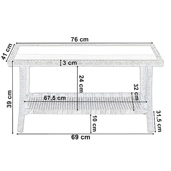 Vrtno pohištvo set KALINA siva