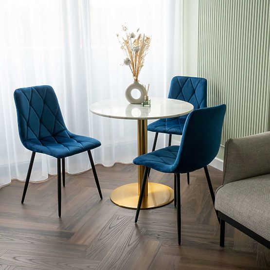Žametni oblazinjeni stol Madison moder Velvet