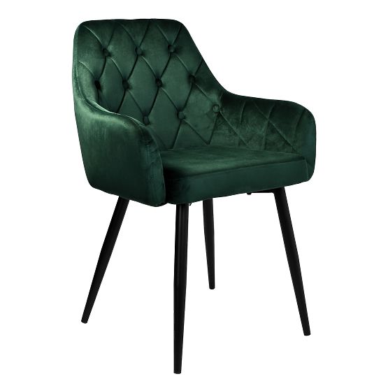Žametni stol ATLANTA VELVET temno zelena