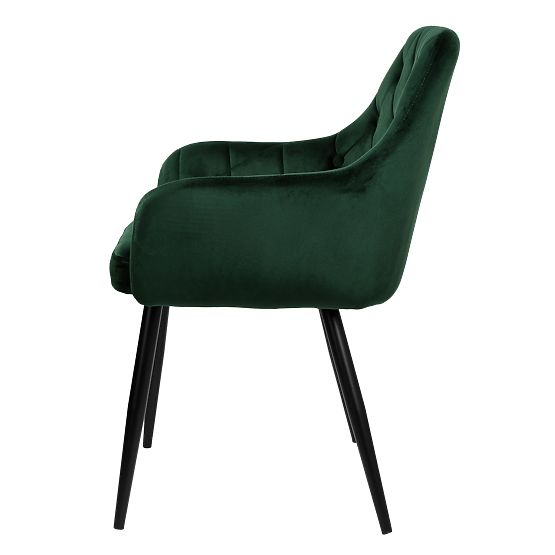 Žametni stol ATLANTA VELVET temno zelena