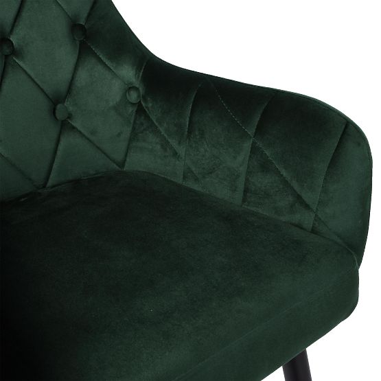 Žametni stol ATLANTA VELVET temno zelena