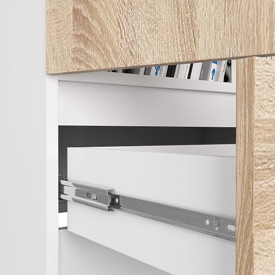 ZAPRTA KNJIŽNICA R60 2D 1SZ CLP PK BELA / SONOMA