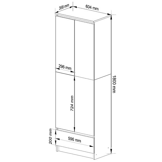 ZAPRTI REGAL R60 2D 1SZ CLP PK HRAST SONOMA / BELA