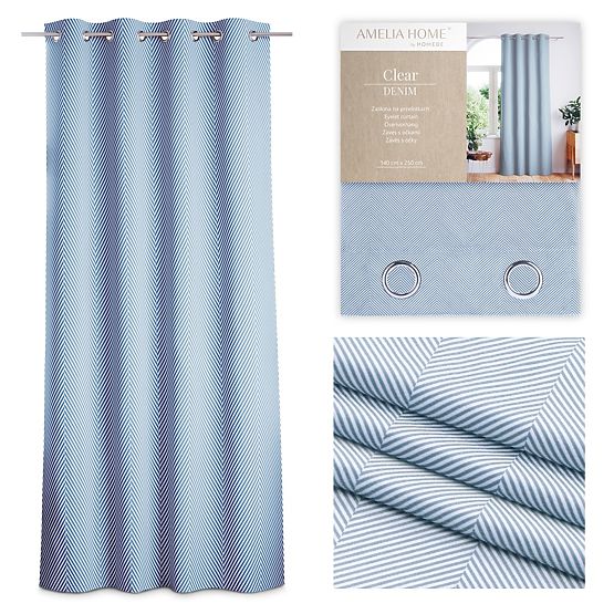 Zaves CLEAR temno modra barva tiskani motiv boho stil klasičen srebrne kovinske obročke