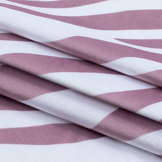 Zavesa FUN roza barva z živalskim motivom tropski slog srebrne kovinske obročke